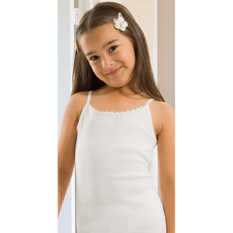 Picture of A4012 GIRLS COTTON SPAGHETTI STRIP VESTS
